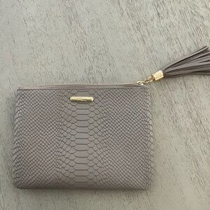 Gigi New York Chic Gray Clutch with Tassel